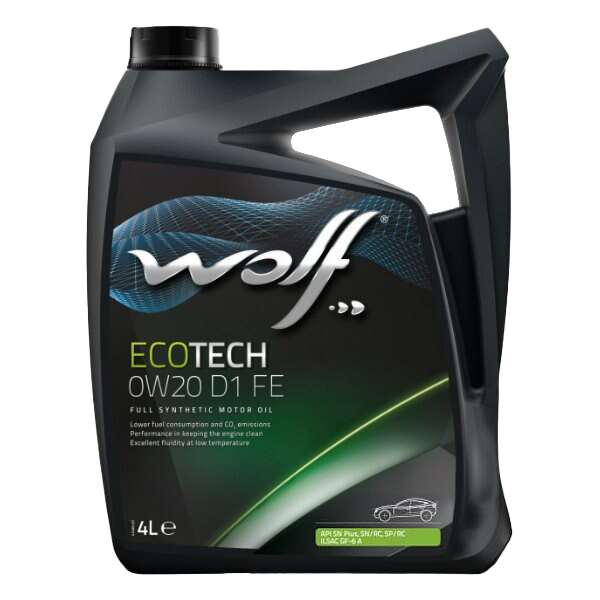 Моторное масло Wolf EcoTech 0W-20 D1 FE, 4л  (WOLF: 161044)